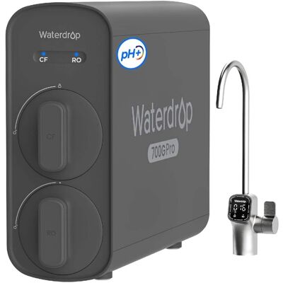 Waterdrop - G5P700A-Pro Alkaline Mineral pH+ Reverse Osmosis Water Filter - Black Waterdrop - G5P700A-Pro Alkaline Mineral pH+ Reverse Osmosis Water Filter - Black