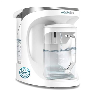 AquaTru - Carafe Alkaline Countertop Water Purifier Certified 4-Stage RO System Removes 84 Contaminants No Plumbing - White AquaTru - Carafe Alkaline Countertop Water Purifier Certified 4-Stage RO System Removes 84 Contaminants No Plumbing - White