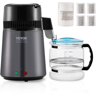 VEVOR - Water Distiller, 4L 1.05 Gallon Pure Water Purifier Filter For Home Countertop, 750W Distilled Water Maker VEVOR - Water Distiller, 4L 1.05 Gallon Pure Water Purifier Filter For Home Countertop, 750W Distilled Water Maker