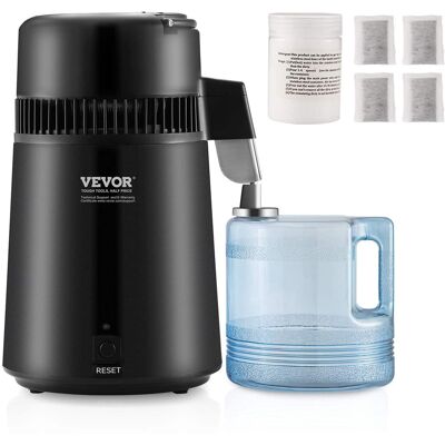 VEVOR - Water Distiller, 4L 1.05 Gallon Pure Water Purifier Filter For Home Countertop, 750W Distilled Water Maker VEVOR - Water Distiller, 4L 1.05 Gallon Pure Water Purifier Filter For Home Countertop, 750W Distilled Water Maker