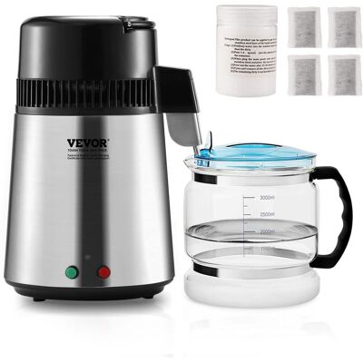 VEVOR - Water Distiller, 4L 1.05 Gallon Pure Water Purifier Filter For Home Countertop, 750W Distilled Water Maker VEVOR - Water Distiller, 4L 1.05 Gallon Pure Water Purifier Filter For Home Countertop, 750W Distilled Water Maker