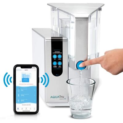 AquaTru - Classic Smart Countertop Water Purifier Reverse Osmosis with App No Plumbing or Installation Required BPA Free - White AquaTru - Classic Smart Countertop Water Purifier Reverse Osmosis with App No Plumbing or Installation Required BPA Free - White
