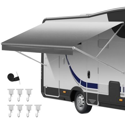 VEVOR - RV Awning Fabric Replacement, 16' (Fabric 15'2") 18 oz Heavy-Duty Weatherproof Vinyl Camper Awning Replacement - Gradient gray VEVOR - RV Awning Fabric Replacement, 16' (Fabric 15'2") 18 oz Heavy-Duty Weatherproof Vinyl Camper Awning Replacement - Gradient gray