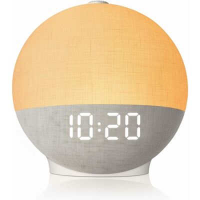 Dazzed Corner - Sunrise Alarm Clock with 30 Sleep Sounds, Natural Wake-Up Light - Beige Dazzed Corner - Sunrise Alarm Clock with 30 Sleep Sounds, Natural Wake-Up Light - Beige
