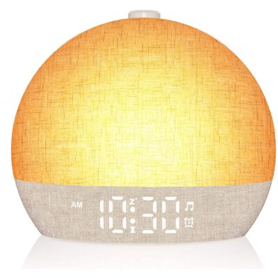 Dazzed Corner - Wake Up Light Sunrise Alarm Clock, Dimmable Night Lights - Yellow Dazzed Corner - Wake Up Light Sunrise Alarm Clock, Dimmable Night Lights - Yellow