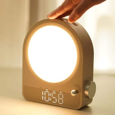 Dazzed Corner - Sound Machine Alarm Clock, Gentle Sunrise Wake Up Light - Wood Dazzed Corner - Sound Machine Alarm Clock, Gentle Sunrise Wake Up Light - Wood