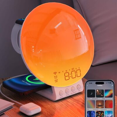 Dazzed Corner - Sunrise Alarm Clock Smart, Night Light Wake up Light - White Dazzed Corner - Sunrise Alarm Clock Smart, Night Light Wake up Light - White