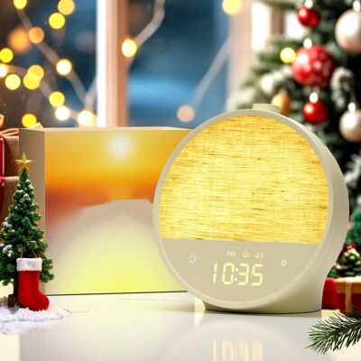 Dazzed Corner - Sunrise Alarm Clock, Dual Alarms for Heavy Sleepers Adults - Latte Dazzed Corner - Sunrise Alarm Clock, Dual Alarms for Heavy Sleepers Adults - Latte