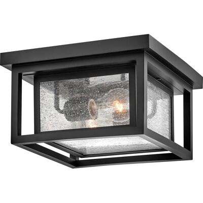 Hinkley Republic 2 - Light Outdoor Ceiling in Black Hinkley Republic 2 - Light Outdoor Ceiling in Black