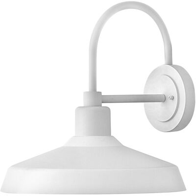 Hinkley Forge 1-Light Outdoor Wall Light in Textured White Hinkley Forge 1-Light Outdoor Wall Light in Textured White