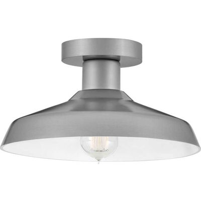 Hinkley Forge 1 - Light Outdoor Ceiling in Antique Brushed Aluminum Hinkley Forge 1 - Light Outdoor Ceiling in Antique Brushed Aluminum