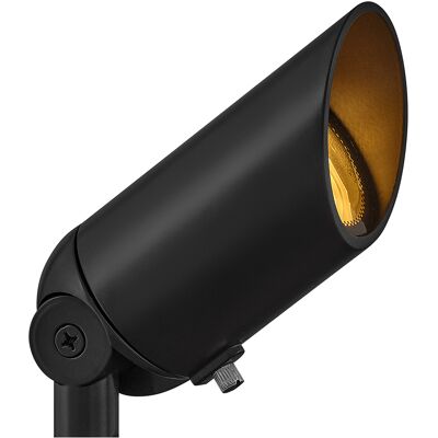 Hinkley Hardy Island 1-Light Outdoor Spot Light in Brass Satin Black Hinkley Hardy Island 1-Light Outdoor Spot Light in Brass Satin Black