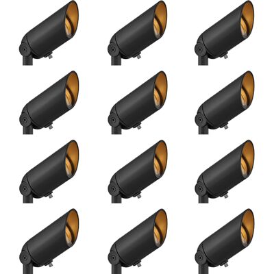 Hinkley 1-Light Outdoor Spot Light Set of 12 in Satin Black Hinkley 1-Light Outdoor Spot Light Set of 12 in Satin Black