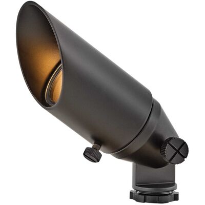 Hinkley Hardy Island 1-Light Outdoor Spot Light in Brass Satin Black Hinkley Hardy Island 1-Light Outdoor Spot Light in Brass Satin Black