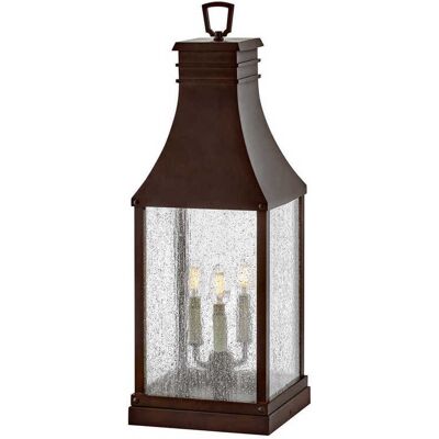 Hinkley Beacon Hill 3 - Light LED Outdoor Post in Blackened Copper Hinkley Beacon Hill 3 - Light LED Outdoor Post in Blackened Copper