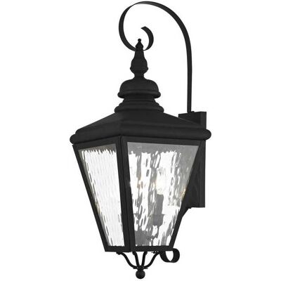 Livex Lighting Cambridge 3 - Light Outdoor Wall in Black Livex Lighting Cambridge 3 - Light Outdoor Wall in Black