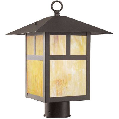 Livex Lighting Montclair Mission 1 - Light Outdoor Post in Bronze Livex Lighting Montclair Mission 1 - Light Outdoor Post in Bronze