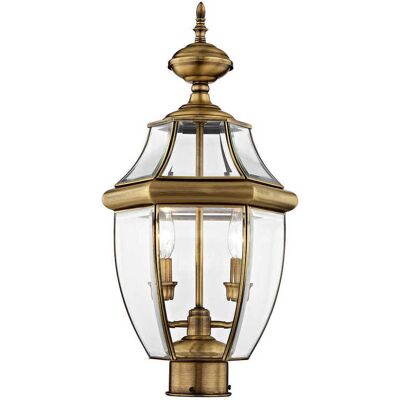 Livex Lighting Monterey 2 - Light Outdoor Post in Antique Brass Livex Lighting Monterey 2 - Light Outdoor Post in Antique Brass