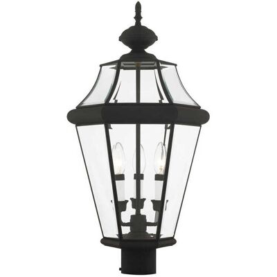 Livex Lighting Georgetown 3 - Light Outdoor Wall in Black Livex Lighting Georgetown 3 - Light Outdoor Wall in Black