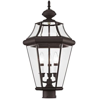 Livex Lighting Georgetown 3 - Light Outdoor Post in Bronze Livex Lighting Georgetown 3 - Light Outdoor Post in Bronze