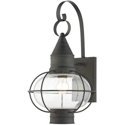 Livex Lighting Newburyport 1 - Light Outdoor Wall in Charcoal Livex Lighting Newburyport 1 - Light Outdoor Wall in Charcoal
