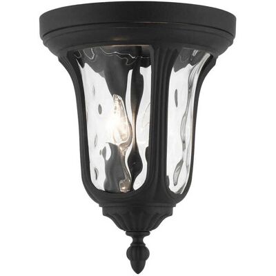 Livex Lighting Oxford 2 - Light Outdoor Ceiling in Textured Black Livex Lighting Oxford 2 - Light Outdoor Ceiling in Textured Black