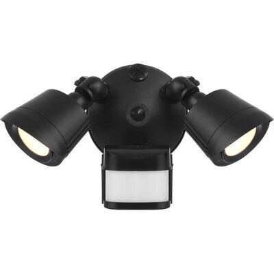 Savoy House 2-Light Outdoor Motion Sensored Double Flood Light in Black Savoy House 2-Light Outdoor Motion Sensored Double Flood Light in Black