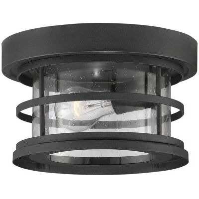 Savoy House Barrett 1 - Light Outdoor Ceiling in Black Savoy House Barrett 1 - Light Outdoor Ceiling in Black