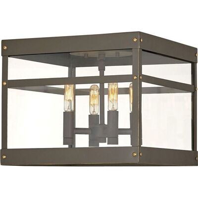 Hinkley Porter 4 - Light Outdoor Ceiling in Oil Rubbed Bronze Hinkley Porter 4 - Light Outdoor Ceiling in Oil Rubbed Bronze