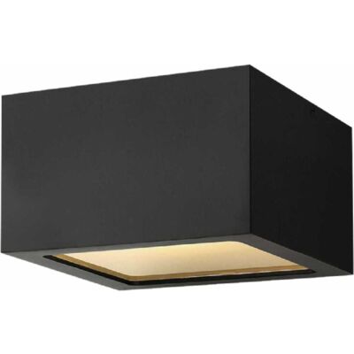 Hinkley Kube 1 Outdoor Ceiling Light in Satin Black Hinkley Kube 1 Outdoor Ceiling Light in Satin Black