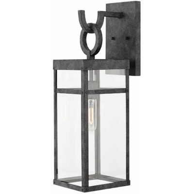 Hinkley Porter 1 Outdoor Wall Light in Aged Zinc Hinkley Porter 1 Outdoor Wall Light in Aged Zinc