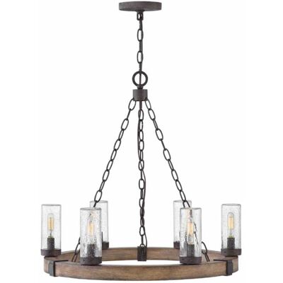 Hinkley Sawyer 6 Outdoor Hanging Light in Sequoia Hinkley Sawyer 6 Outdoor Hanging Light in Sequoia
