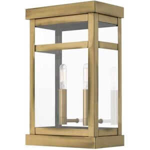 Livex Lighting Hopewell 2 - Light Outdoor Wall in Antique Brass