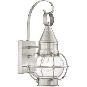 Livex Lighting Newburyport Outdoor Wall Light in Brushed Nickel
