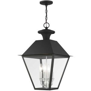 Livex Lighting Mansfield 4 - Light Outdoor Hanging in Black
