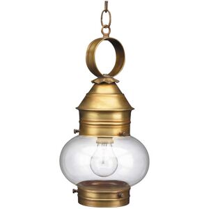 Northeast Lantern Onion 1-Light Outdoor Hanging Light in Brass