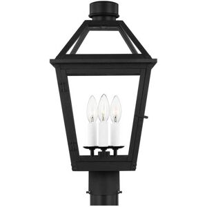 Visual Comfort Studio Hyannis 3-Light Outdoor Post Light in Textured Black