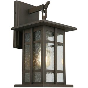 Eglo Arlington Creek 1-Light Outdoor Wall Light in Matte Bronze