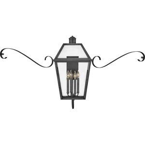 Hinkley Heritage 4 - Light Outdoor Wall in Blackened Brass Black