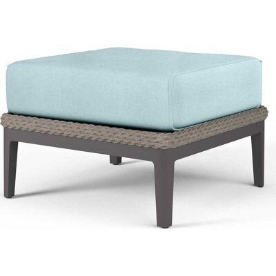 Sunset West Marbella Graphite Rope Cushion Ottoman Sunset West Marbella Graphite Rope Cushion Ottoman