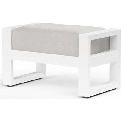 Sunset West Newport Whites creams beiges Aluminum Cushion Ottoman Sunset West Newport Whites creams beiges Aluminum Cushion Ottoman