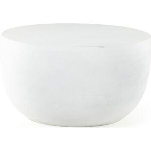 Four Hands Outdoor Marlow Matte White Cast Aluminum Round End Table