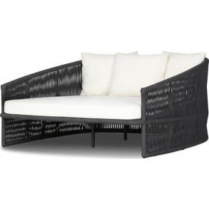Four Hands Outdoor Solano Porto Bronze Aluminum Cushion Lounge Day Bed in Arashi Salt
