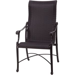 Gensun Michigan Woven Cast Aluminum High Back Outdoor Dining Chair