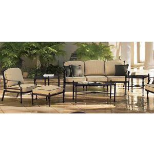 Gensun Grand Terrace Cushion Cast Aluminum Patio Lounge Set