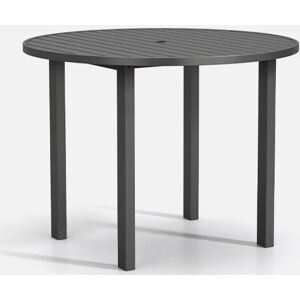 Homecrest Latitude Aluminum Round Bar Post Table with Umbrella Hole