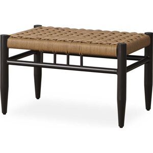 Lloyd Flanders Low Country Antique Black Aluminum Small Outdoor Patio Ottoman