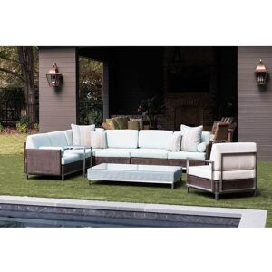 Lloyd Flanders Elements Steel Wicker Sectional Outdoor Patio Lounge Set