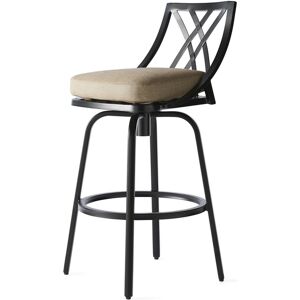 Mallin M Series Cushion Aluminum Swivel Outdoor Patio Bar Stool