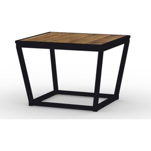 MamaGreen Bondi Aluminum Square Teak Top Outdoor Patio Coffee Table